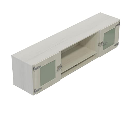Safco Mirella 72" Wall-Mounted Hutch with Glass Doors