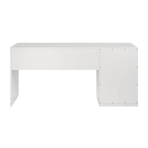 Linon Cody Wood Desk with File Cabinet in Whitewash