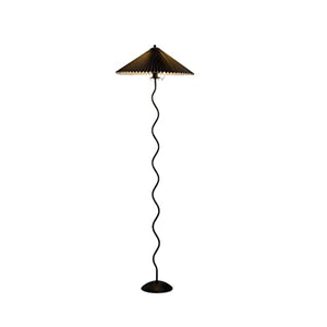 None Pleated Floor Lamp Japanese Type Living Room Bedroom Decor Desk Lamp (Color: D, Size: As Shown)