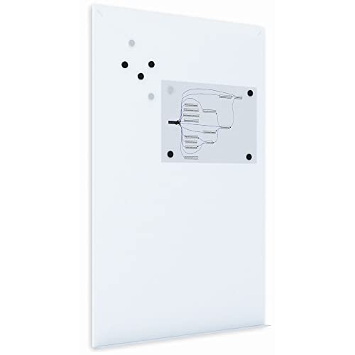 MasterVision Tile Whiteboard, Dry Erase Panel with Magnetic White Surface, 58" x 38.5"