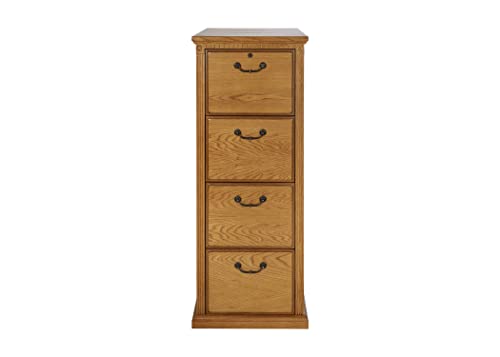 Martin Furniture Huntington Oxford 4-Drawer File Cabinet, Wheat Finish