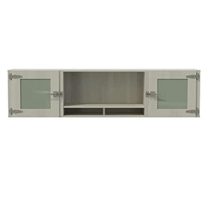 Safco Mirella 72" Wall-Mounted Hutch with Glass Doors
