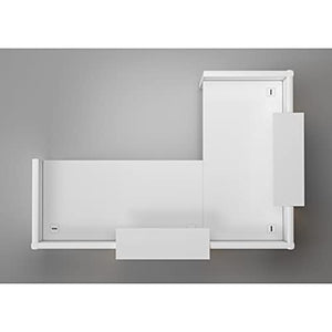 KANSOLE L-Shape Reception Desk with Light Panels