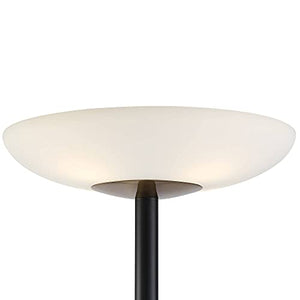 Possini Euro Design Meridian Light Blaster™ Torchiere Floor Lamp LED 72" - Black Antique Brass
