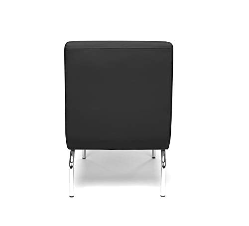 OFM Triumph Series Armless Modular Lounge Chair, in Black (3000-PU606)