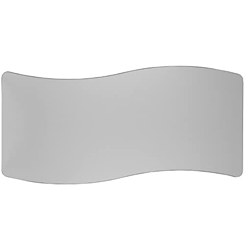 Flash Furniture 26"W x 60"L Rectangular Wave Collaborative Grey Thermal Laminate Activity Table - Height Adjustable Short Legs