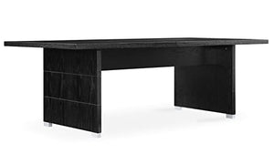 Zuri Furniture Ford Executive Rectangle Modern Conference Meeting Table - Black Oak