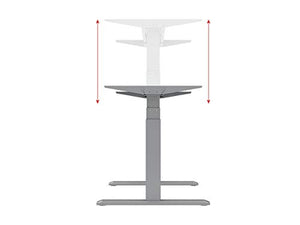 Monoprice Height Adjustable Sit-Stand Riser Table Desk Frame - Grey with Electric Dual Motor, Compatible with Desktops from 43 Inches Up to 87 Inches Wide - Workstream Collection