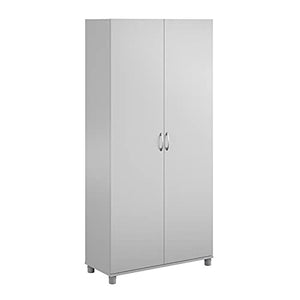 Pemberly Row 36" Utility Storage Cabinet in Dove Gray