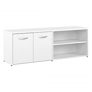 Bush Business Furniture HYS160WH-Z Hybrid Low Storage Cabinet, White