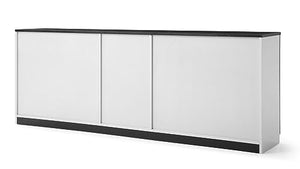 Zuri Furniture Reagan Modern Black Storage & Filing Cabinet Credenza