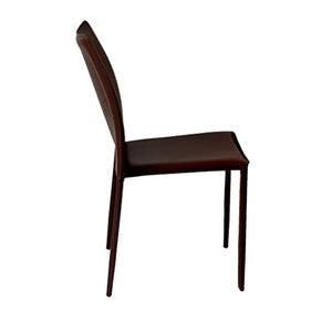 Generic All Dark Brown Metal Stacking Chairs Set of 2