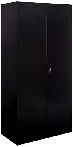 Lorell LLR41308 Fortress Series Storage Cabinets, Black