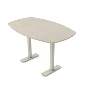 SKUTCHI DESIGNS INC. Large Standing Height Office Table | 4x6 Bistro Height Arc Boat Shaped Table