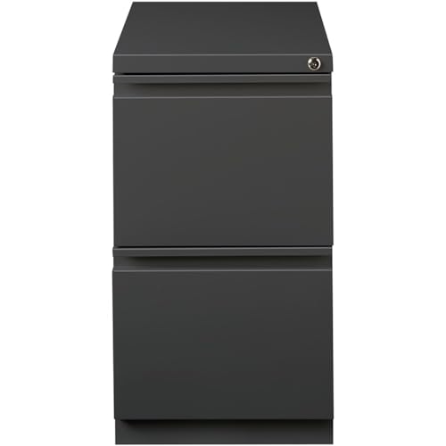 Hirsh Industries 20" Deep 2 Drawer Mobile File Cabinet in Charcoal