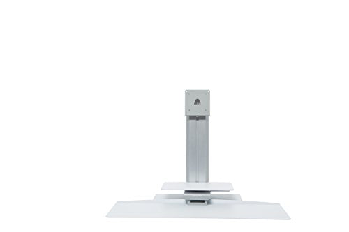 Uprite Ergo Sit2Stand Desktop Height Adjustable Workstation - Single Monitor - Silver/White