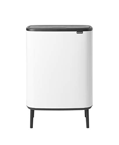 Brabantia Bo Touch Bin Hi Recycling 2x30 litres, White