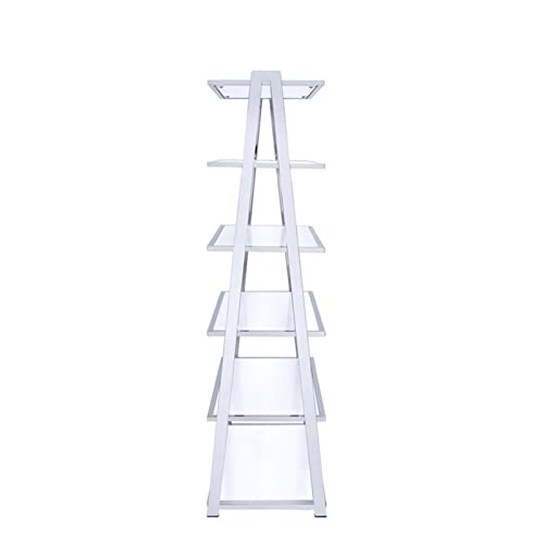 WEALTHGIRL 6 Tier High Gloss Bookshelf Organizer