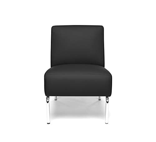 OFM Triumph Series Armless Modular Lounge Chair, in Black (3000-PU606)
