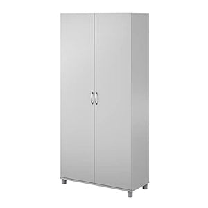 Pemberly Row 36" Utility Storage Cabinet in Dove Gray