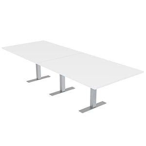 SKUTCHI DESIGNS INC. 12 Person Conference Table | Large Rectangular T-Legs | Harmony Series | 12' | White