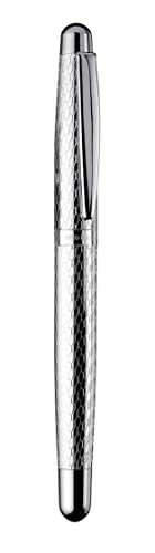 Otto Hutt Fountain Pen Honeycomb Shaft and Cap Sleeve Made of 925 Sterling Silver Nib EF