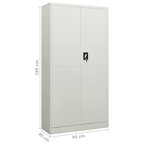 GaRcan Locker Cabinet Light Grey 90x40x180 cm Steel