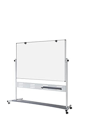 MasterVision Easel Mobile Double Sided Magnetic Dry Erase , 35" x 47", Silver