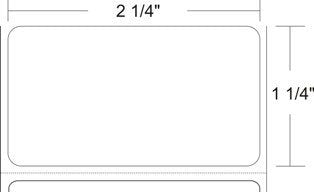 Zebra Technologies 10015341 Z-Select 4000D Paper Label, Direct Thermal, Perforated, 2.25" x 1.25", 1" Core, 5" OD (Roll of 2100, Case of 12 Rolls) (Pack of 12)