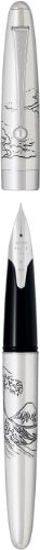 PILOT Namiki Sterling Collection Fountain Pen, Mount Fuji Design Barrel, Fine Nib (60684)