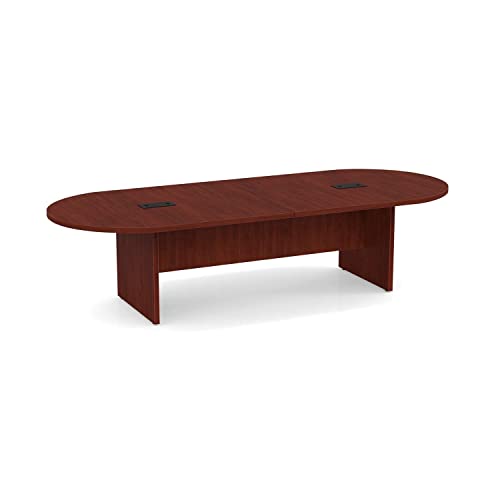 Generic 10 FT Modern Executive Racetrack Conference Table with Panel Legs and Grommets