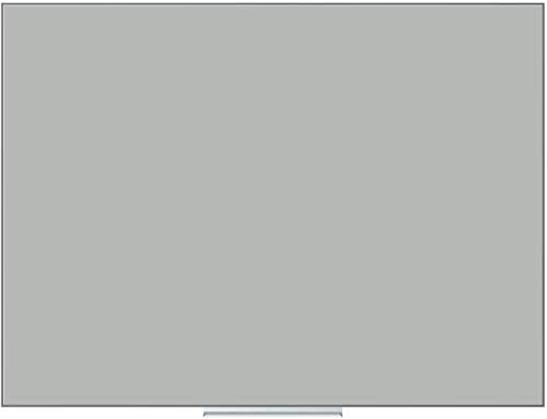 U Brands Floating Glass Dry Erase Board, 47 x 35 Inches, Grey Surface, Frameless (2908U00-01)