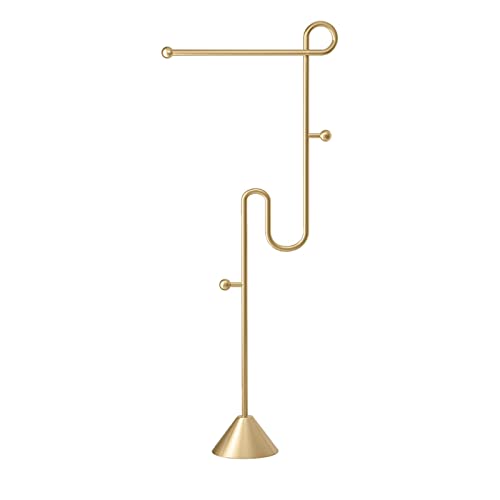 BinOxy Freestanding Coat Rack Clothes Storage Display Rack - Gold