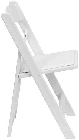 TentandTable White Resin Stackable Folding Chairs | 64 Pack | Heavy Duty | 300-Pound Capacity