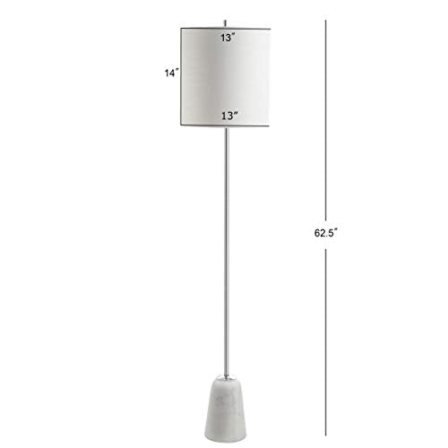 JONATHAN Y JYL2061A Lincoln 62.5" Marble/Metal Floor Lamp, Chrome
