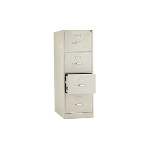 HON 310 Series Vertical 4 Drawer Legal File Cabinet in Putty