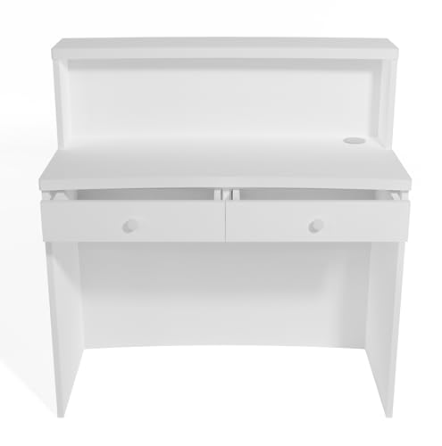 UGOS Modern Reception Desk with Transaction Counter | Laminate Desktop | Multifunctional Standing Front Desk (31.5 inch)