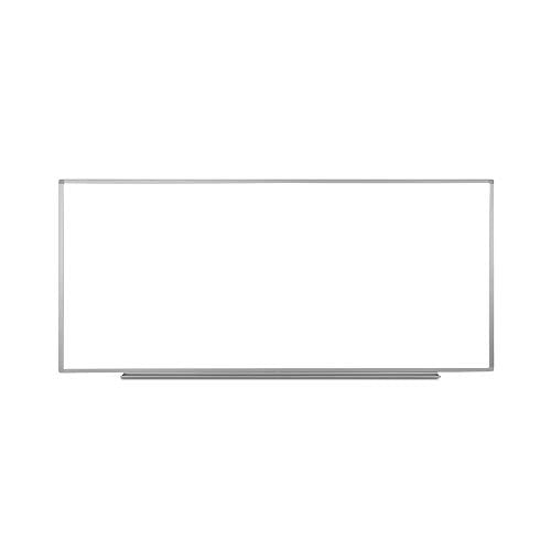 Luxor 96"W x 40"H Wall-Mounted Magnetic Dry Erase Whiteboard with Aluminum Frame and 2.5" Marker Tray - Perfect for School, Classroom, Conference and Presentation