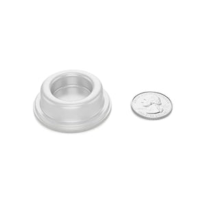 Isolate It! Clear Round Vibration Isolating Wall Stop Door Stop Bumpers - 500 Pack