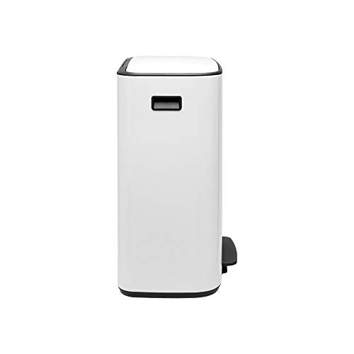 Brabantia Bo Large Step On Trash Can, White,211300