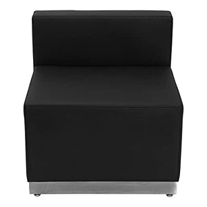 BizChair Black LeatherSoft Reception Configuration, 6 Pieces