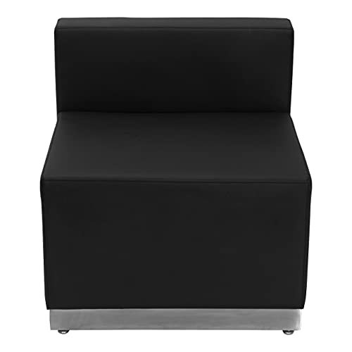BizChair Black LeatherSoft Reception Configuration, 8 Pieces