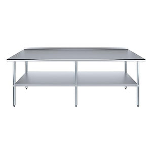 Express KitchQuip Stainless Steel Work Table with Galvanized Undershelf (30"x96")