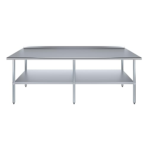 Express KitchQuip Stainless Steel Work Table with Galvanized Undershelf (30"x96")