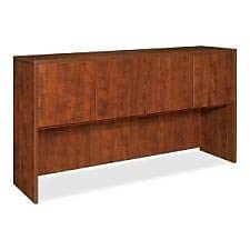 Lorell Hutch with Doors, 66 by 15 by 36-Inch, Cherry