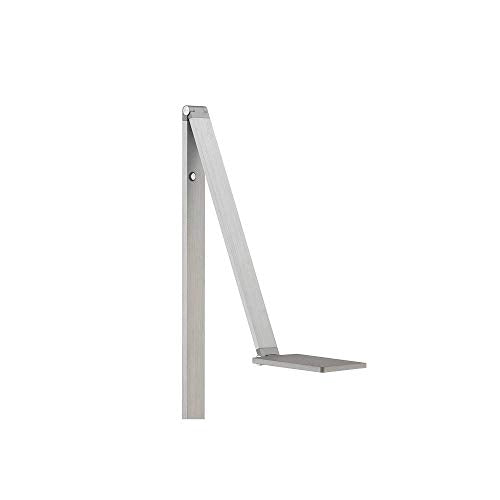 Possini Euro Design Bentley Modern Minimalist LED Task Floor Lamp 61" Tall Silver Aluminum - Adjustable Touch On/Off - Bright Lighting for Living Room, Bedroom