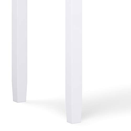 SIMPLIHOME Warm Shaker SOLID WOOD Rustic Modern 48 inch Wide Home Office Desk, Writing Table, Workstation, Study Table Furniture in White with 2 Drawerss