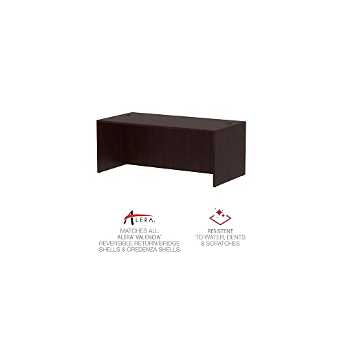 Alera Valencia Series Straight Front Desk Shell - Mahogany