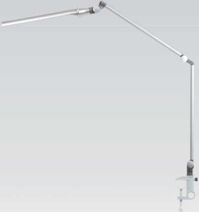 Draftsman 2500 by Lumiy - Silver Ultra Bright LED Desk Light Table Lamp with Captive Touch Controls for Brightness and Color Temperature and USB Charging for Smart Phone
