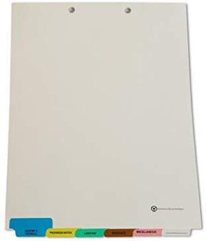 Medical Chart Index Dividers- 6 Tabs, Letter Size, Manila, End Tab (65/Box) - (4 Boxes)